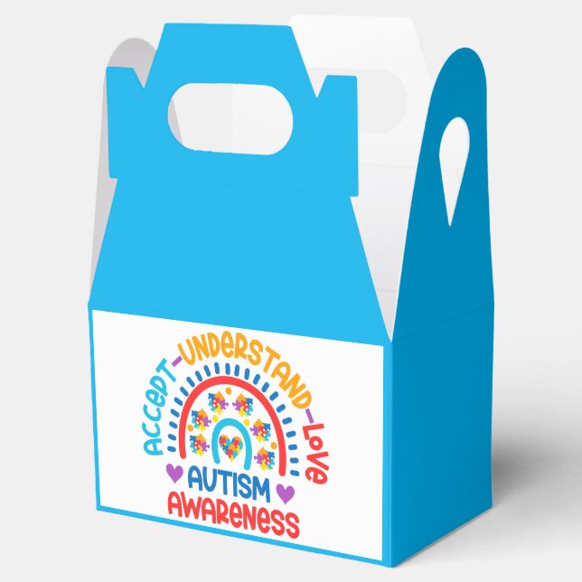 Autism - Gable Favor Box Presentaskar (Öppnad)