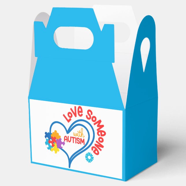 Autism - Gable Favor Box Presentaskar (Öppnad)