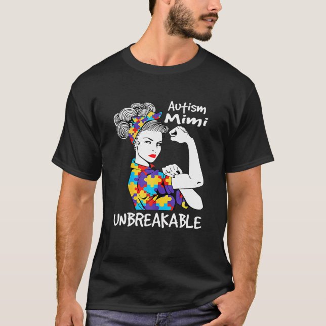 Autism-gåva från Mamma utan brytbarhet T Shirt (Framsida)