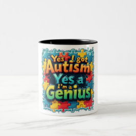 Autism Genius Två-Tonad Mugg