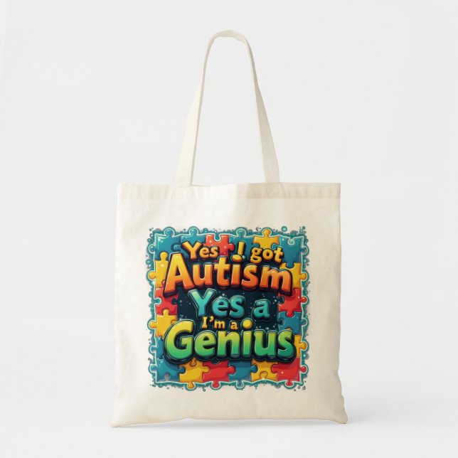 Autism Genius Tygkasse (Framsidan)