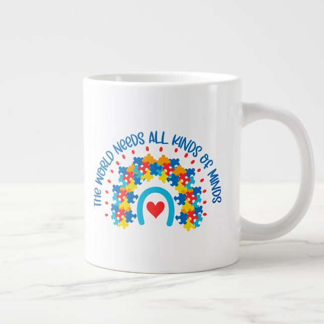 Autism - gigantiskt kaffe mugg jumbo mugg (Höger)