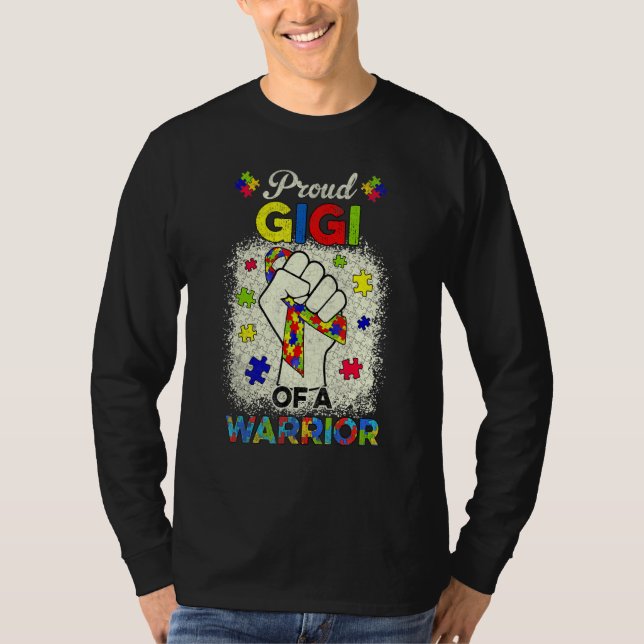 Autism Gigi Autism Awareness Warrior Support Au T Shirt (Framsida)
