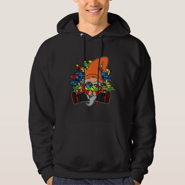 Autism Gnome Sunblomma Hoodie (Framsida)