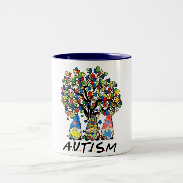 Autism Gnomes Two-Tone Coffee Mugg (Center)