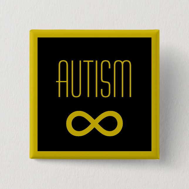 Autism golden infinity knapp (Framsida)