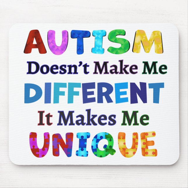 AUTISM gör mig UNIK Musmatta (Framsidan)