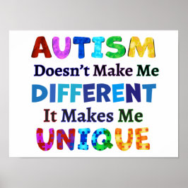 AUTISM gör mig UNIK Poster