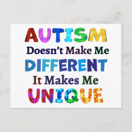 AUTISM gör mig UNIK Vykort