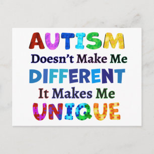 AUTISM gör mig UNIK Vykort