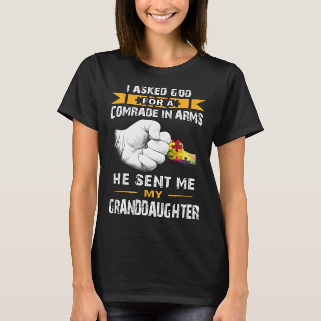 Autism GrandDaughter Autism Awareness Men Women Gr T Shirt (Framsida)