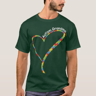 Autism Grandma Autism Awareness Puzzle Biet Hear T Shirt
