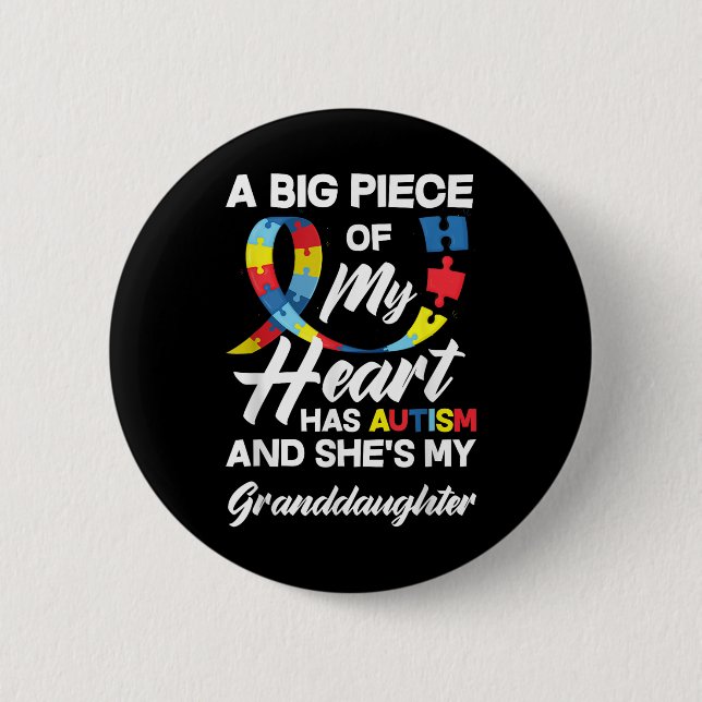 Autism Grandma _ Grandpa Autistic Granddotter Au Knapp (Framsida)
