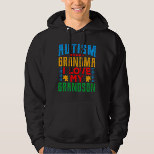 Autism Grandma I Kärlek Min morson Fam Hoodie