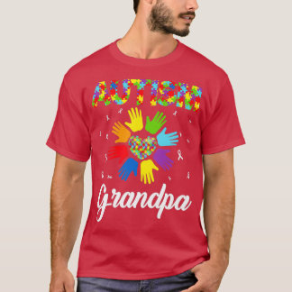 Autism Grandpa Funny Kärlek Heart Autism Awareness T Shirt
