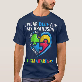 Autism Grandson Grandma s, Roligt Autism Awar T Shirt