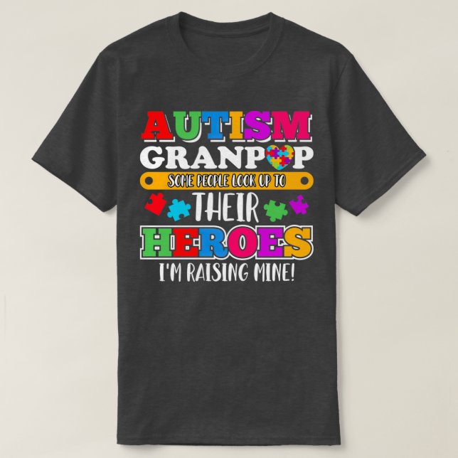 Autism Granpop-folk vaknar upp sina hjältemosterau T Shirt (Design framsida)