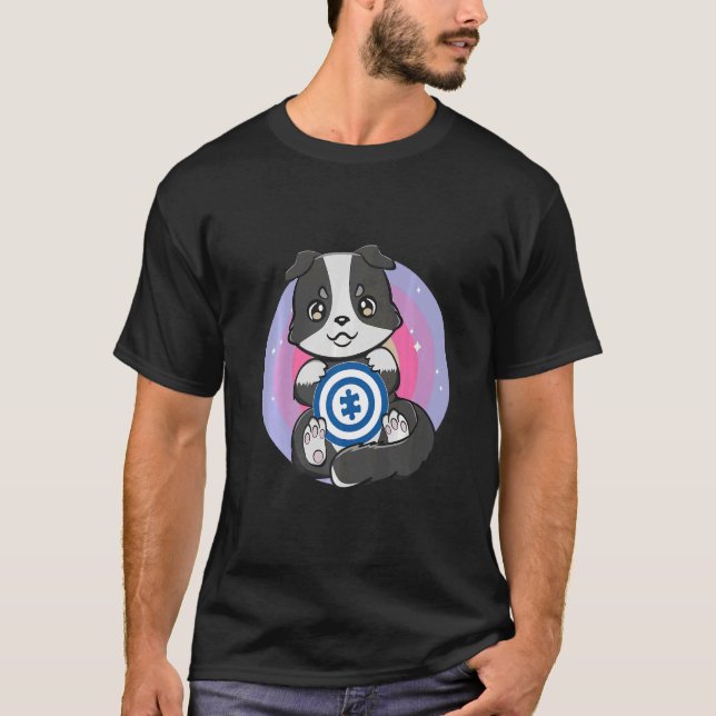 Autism Gräns Collie Puzzle Biet Cute Samlare Hund T Shirt (Framsida)