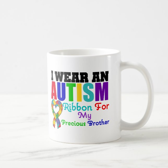 Autism ha på sig jag bandet för min dyrbara broder kaffemugg (Höger)