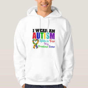 Autism ha på sig jag bandet för min dyrbara syst sweatshirt