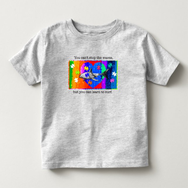 Autism Haj 2T GRÅ T Shirt (Framsida)
