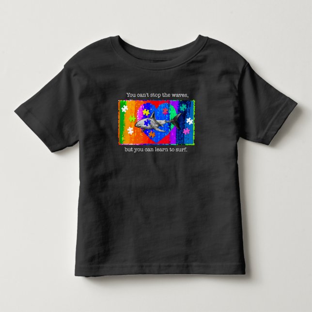 Autism Haj 4T SVART T Shirt (Framsida)