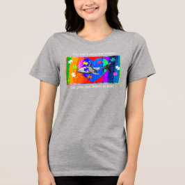 Autism Haj KVINNAS GRÅ T Shirt