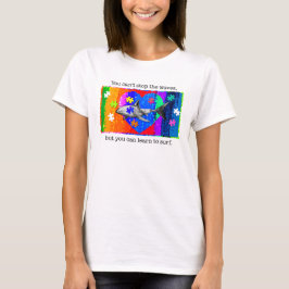 Autism Haj vit T Shirt