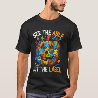 Autism Halloween Puzzle Bus eller godis Autism Awa T Shirt
