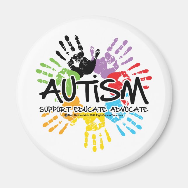 Autism Handprint Magnet (Framsidan)