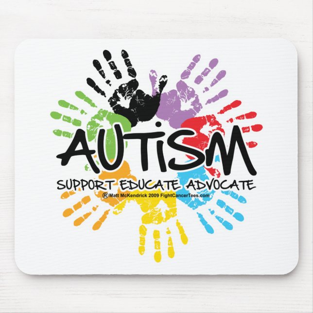 Autism Handprint Musmatta (Framsidan)