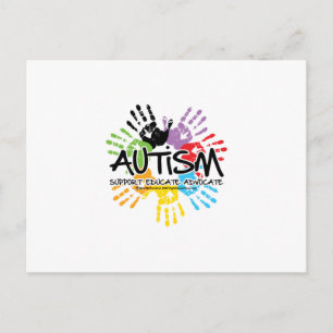 Autism Handprint Vykort