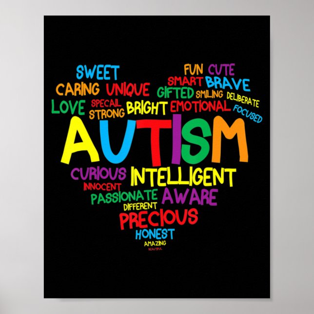 Autism Heart Autism Awareness Autism Mamma Gif Poster (Framsidan)