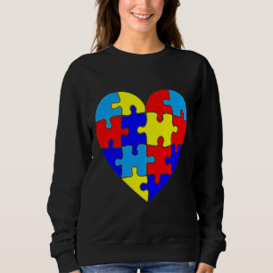 Autism Heart Kärlek Pocke Teacher Women Speciell E T Shirt