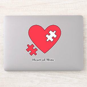 Autism Heart Puzzle Mamma Bärbar dator Cutout Viny Klistermärken