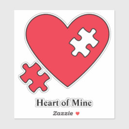 Autism Heart Puzzle Mamma Bärbar dator Cutout Viny Klistermärken