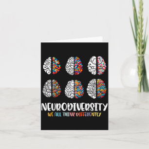 Autism Hjärna Neurodiversitet ASD Medvetenhet Män Kort