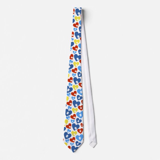 Autism Hjärta Nacke Tie Slips (Framsida)