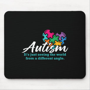Autism Hjärta Pussel Medvetenhet Autistisk Stöd Ri Musmatta