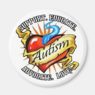 autism hjärttatoo magnet