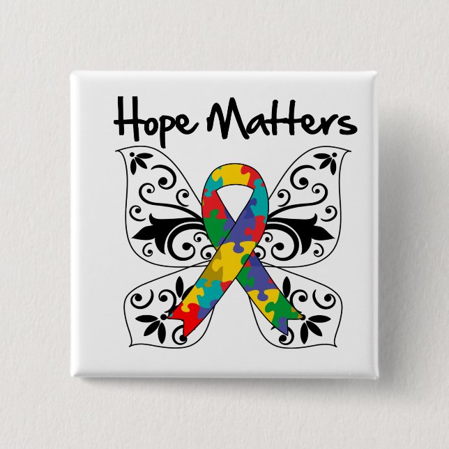 Autism Hope Matters Knapp (Framsida)