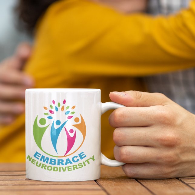 Autism i neurodiversitet Spektrum Cute Colorful Kaffemugg (Skapare uppladdad)