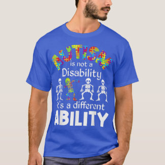 Autism i Skeleton Puzzle är inte en funktionsnedsä T Shirt