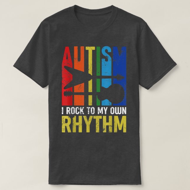 Autism I Sten till min egen rytm Autism Awareness  T Shirt (Design framsida)