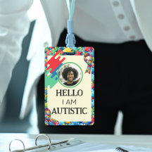 Autism ID Barn eller Vuxen Medicinsk Varningsbrick