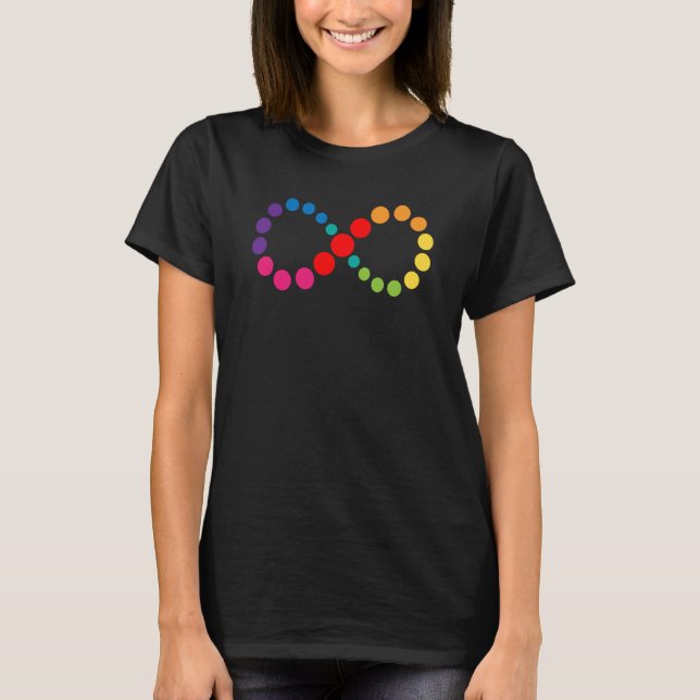 Autism Infinity Symbol T Shirt (Framsida)