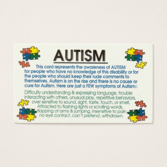 Autism Informant Visitkort (Framsidan)