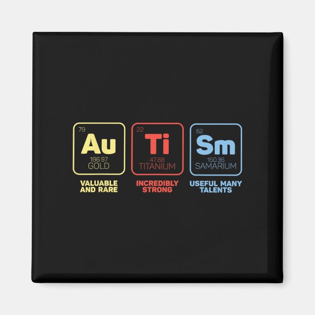 Autism Inslag Awareness Month Autistic Kids Boys Magnet (Framsidan)