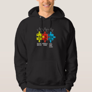 Autism Inslag Periodic Bord Awareness Asd Manar W Hoodie