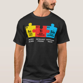 Autism Inslag Periodic Bord Awareness ASD Manar W T Shirt